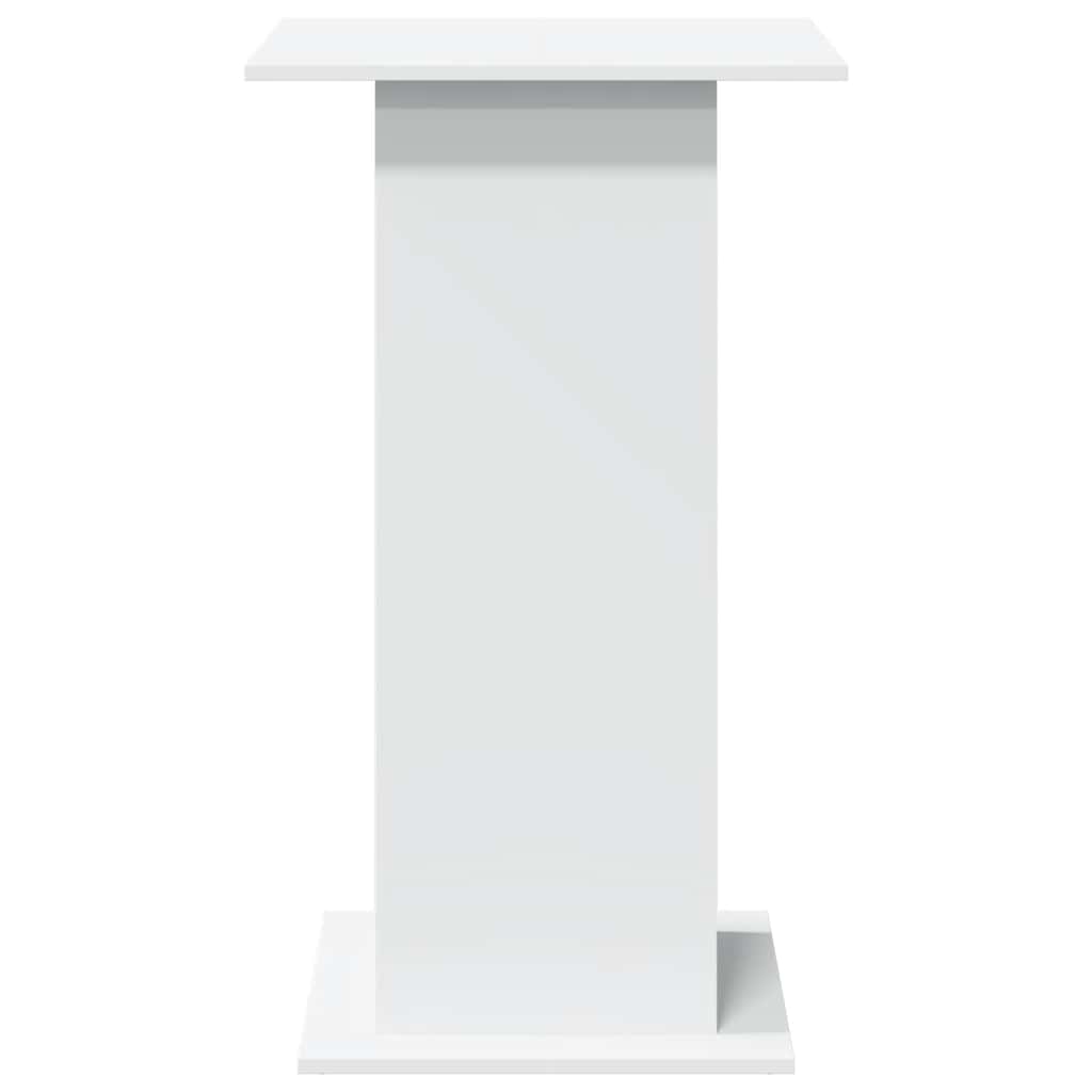 Barbord med förvaring vit 60x60x102 cm konstruerat trä