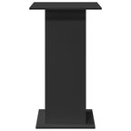 Barbord med förvaring svart 60x60x102 cm konstruerat trä