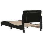 Bed Frame with LED without Mattress Black 90x190 cm Fabric