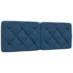 Bed Frame with LED without Mattress Blue 140x190 cm Fabric