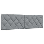 Bed Frame with LED without Mattress Light Grey 160x200 cm Fabric