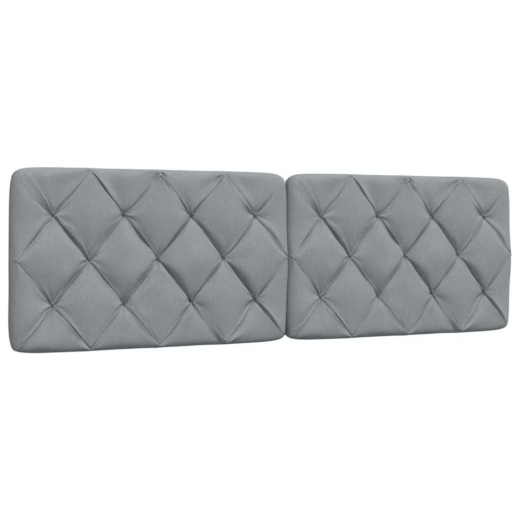 Bed Frame with LED without Mattress Light Grey 160x200 cm Fabric