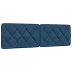 Bed Frame with LED without Mattress Blue 160x200 cm Fabric