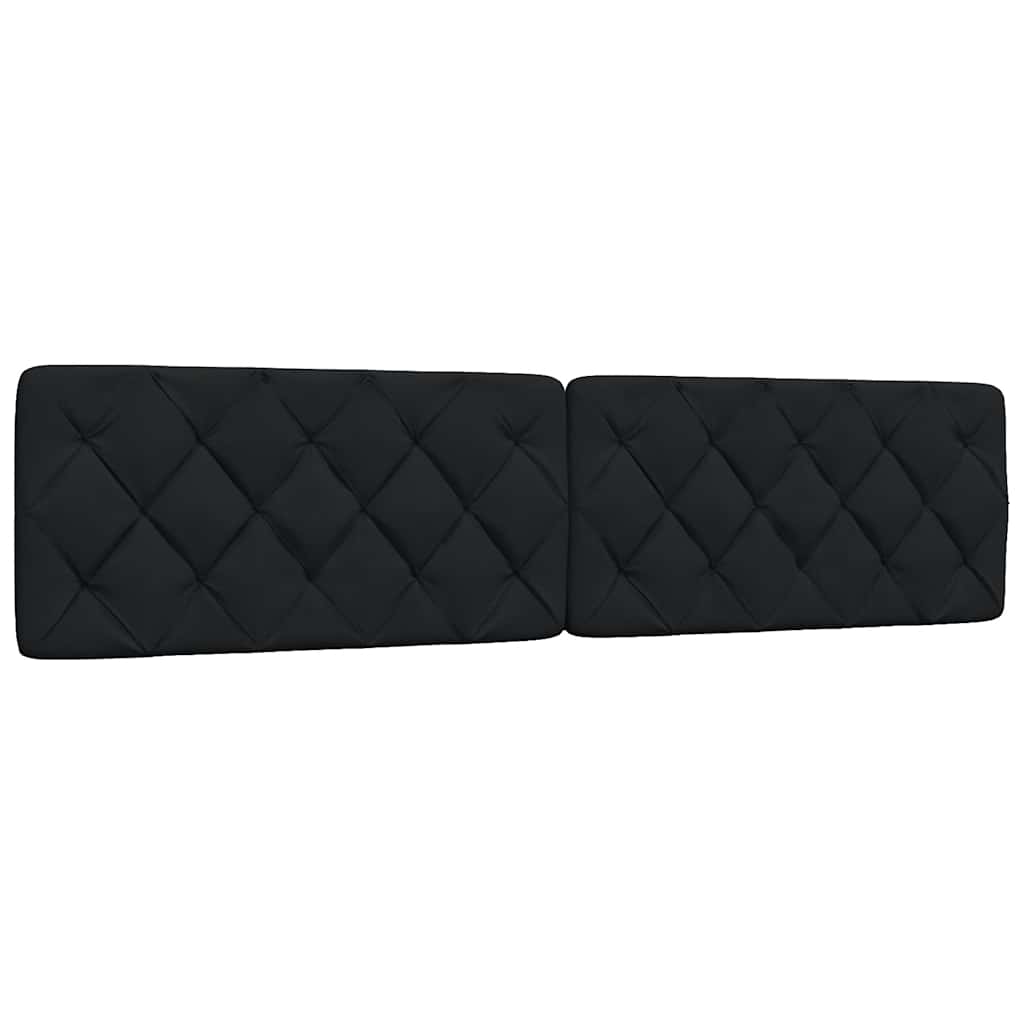 Bed Frame with LED without Mattress Black 200x200 cm Fabric