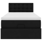 Ottoman säng med madrass svart 90x190 cm konstläder