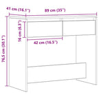 Avlastningsbord artisan ek 89x41x76,5 cm konstruerat trä