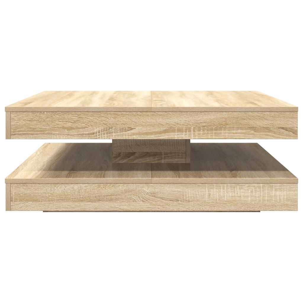 Zorvino - Soffbord 360 grader vridbart sonoma-ek 90x90x34,5 cm