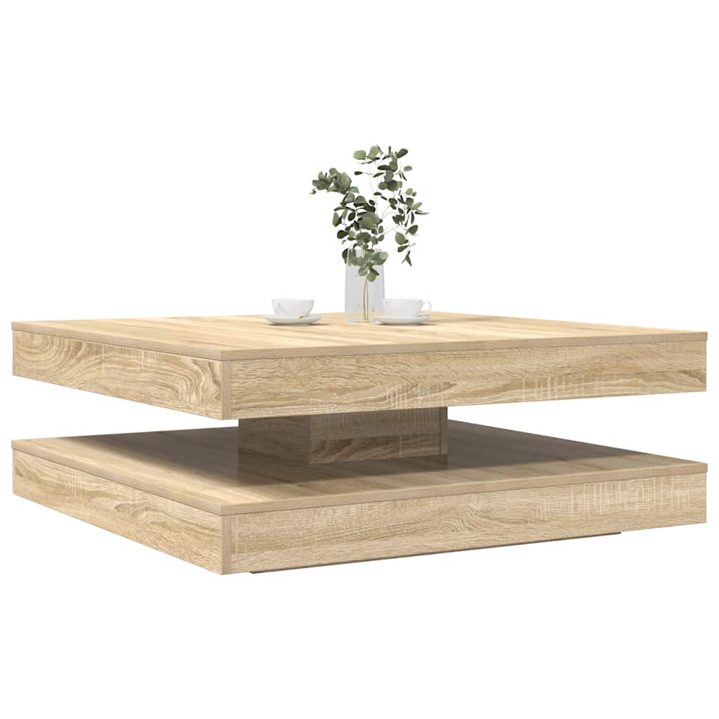 Zorvino - Soffbord 360 grader vridbart sonoma-ek 90x90x34,5 cm