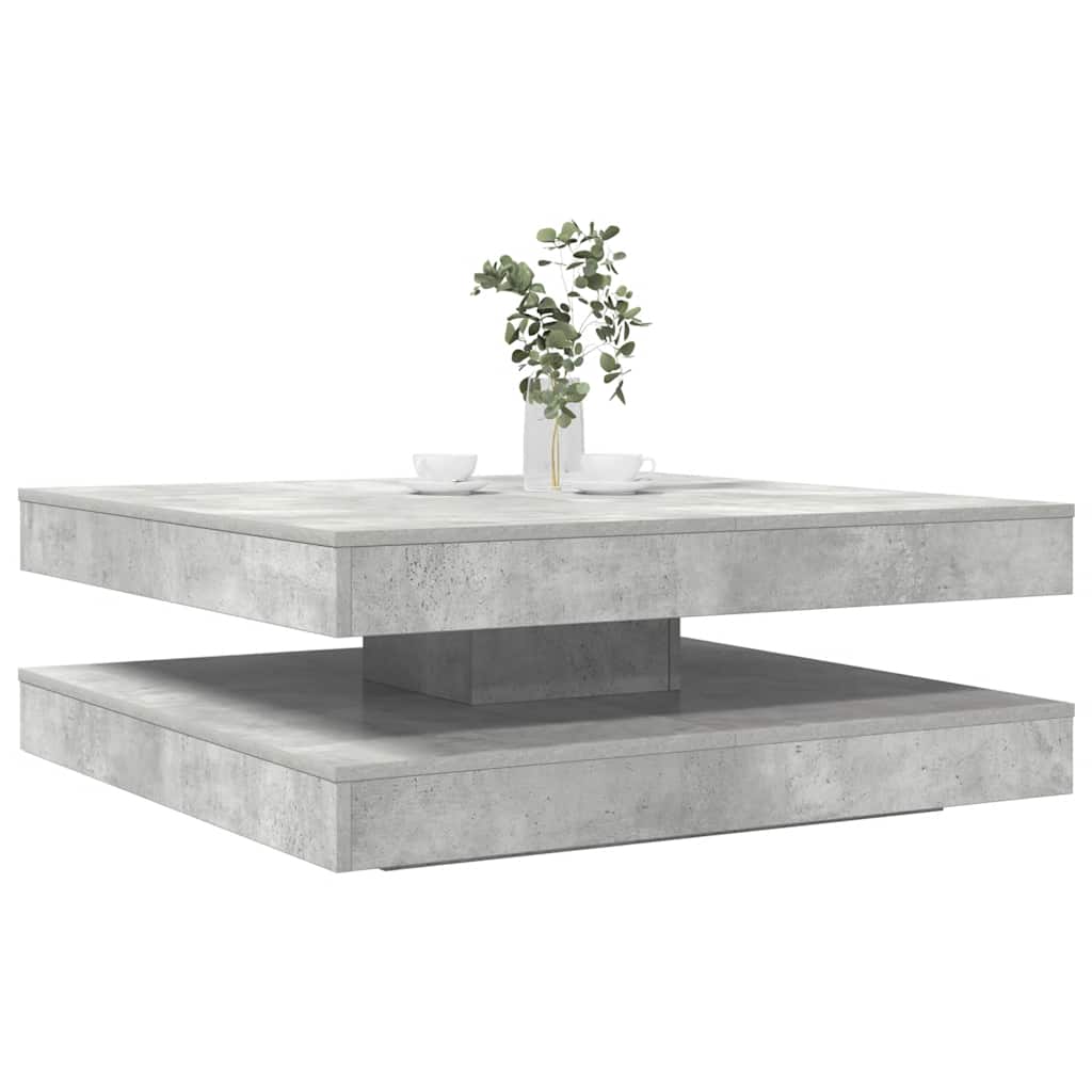 Sorvello - Soffbord 360 grader vridbart betonggrå 90x90x34,5 cm