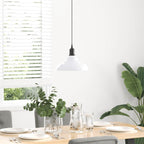 Solviano - Taklampa höjdjusterbar E27 glans vit Ø 31 cm metall