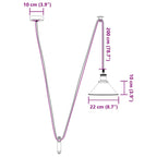 Olysant - Pendellampa höjdjusterbar E27 blank svart Ø 22 cm metall