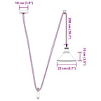 Cazuno - Pendellampa höjdjusterbar E27 glans mörkblå Ø 22 cm metall