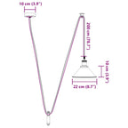 Neloria - Taklampa höjdjusterbar E27 glans grön Ø 22 cm metall