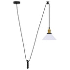 Lumelia - Taklampa höjdjusterbar E27 blank vit Ø 22 cm metall