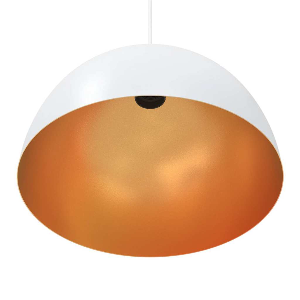 Elvanto - Pendellampa 2 st höjdjusterbar E27 vit Ø 30 cm metall