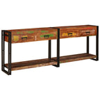 Melviro - Konsolbord Övrigt 2 pcs Flerfärgsdesign Massivt återvunnet trä