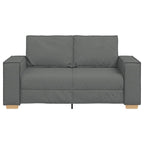 2-sitssoffa mörkgrå 120 cm tyg