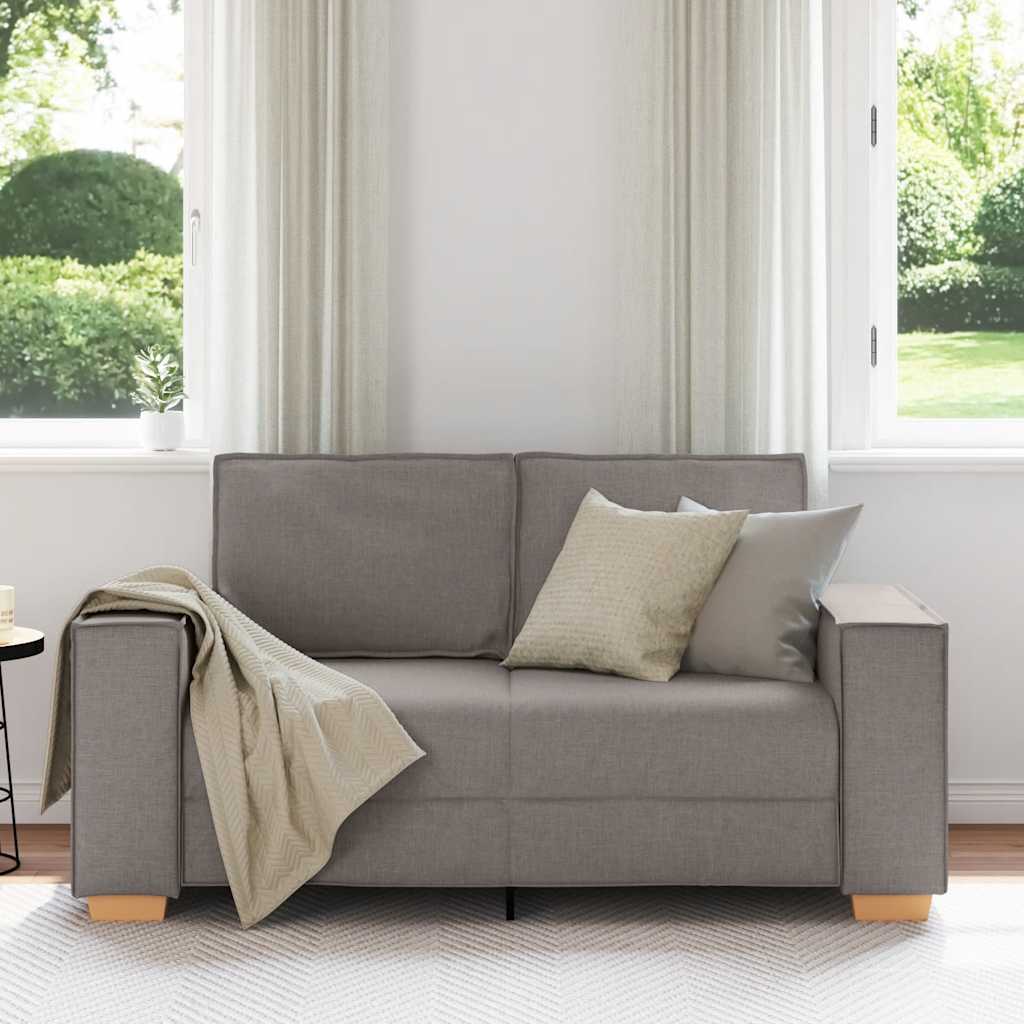 2-sitssoffa taupe 120 cm tyg