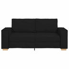 2-sitssoffa svart 140 cm tyg