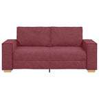 2-sitssoffa vinröd 140 cm tyg