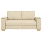 2-sitssoffa krämfärgad 140 cm tyg