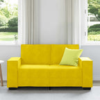 2-sitssoffa gul 120 cm sammet