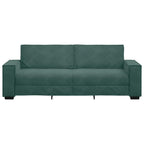 3-sitssoffa mörkgrön 180 cm sammet