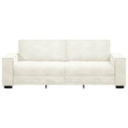 3-sitssoffa gräddvit 180 cm sammet