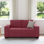 2-sitssoffa vinröd 120 cm tyg
