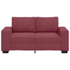 2-sitssoffa vinröd 120 cm tyg