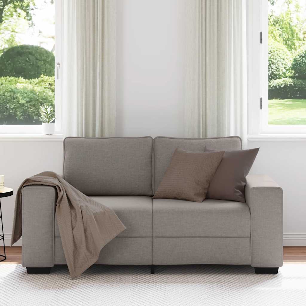 2-sitssoffa taupe 120 cm tyg