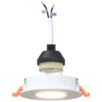 Zemoria - Spotlights med strålkastare 6 pcs Vit 9 x 9 x cm Aluminium