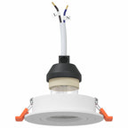 Zemoria - Spotlights med strålkastare 6 pcs Vit 9 x 9 x cm Aluminium