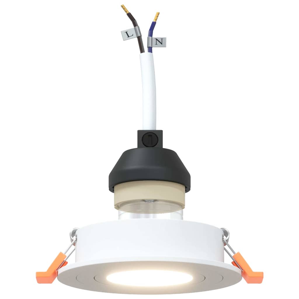 Nolira - Spotlights med strålkastare 12 pcs Vit 9 x 9 x cm Aluminium