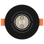 Senvalo - Spotlights med strålkastare 6 pcs Svart 9 x 9 x cm Aluminium