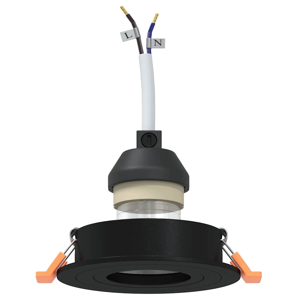 Senvalo - Spotlights med strålkastare 6 pcs Svart 9 x 9 x cm Aluminium