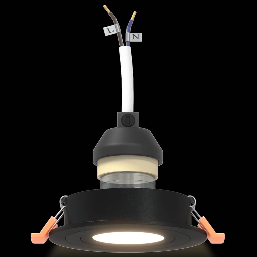 Lumaroa - Spotlights med strålkastare 24 pcs Svart 9 x 9 x cm Aluminium