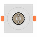 Torvella - Spotlights med strålkastare 6 pcs Vit 9 x 9 x cm Aluminium