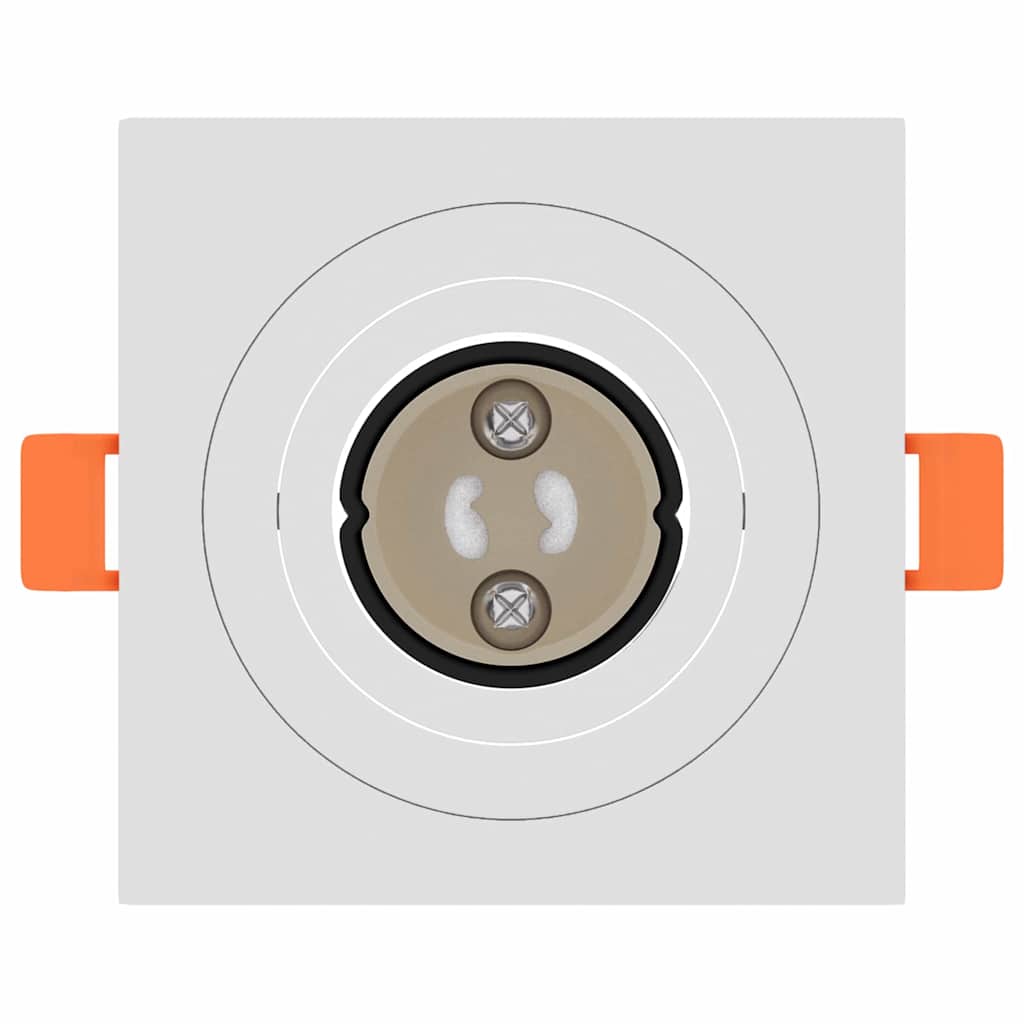 Torvella - Spotlights med strålkastare 6 pcs Vit 9 x 9 x cm Aluminium