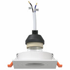 Nivoria - Spotlights med strålkastare 12 pcs Vit 9 x 9 x cm Aluminium