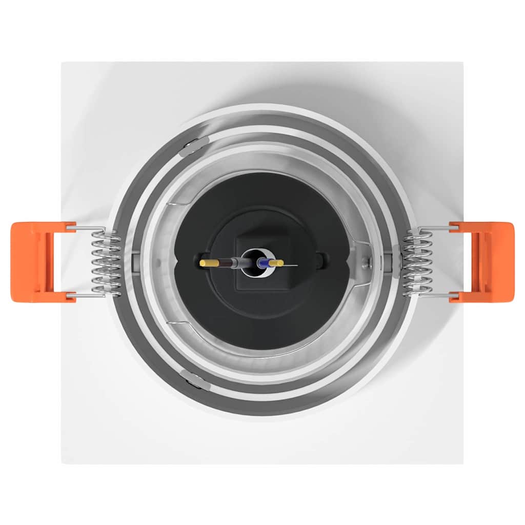 Nivoria - Spotlights med strålkastare 12 pcs Vit 9 x 9 x cm Aluminium