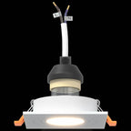 Evarin - Spotlights med strålkastare 24 pcs Vit 9 x 9 x cm Aluminium