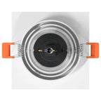 Evarin - Spotlights med strålkastare 24 pcs Vit 9 x 9 x cm Aluminium