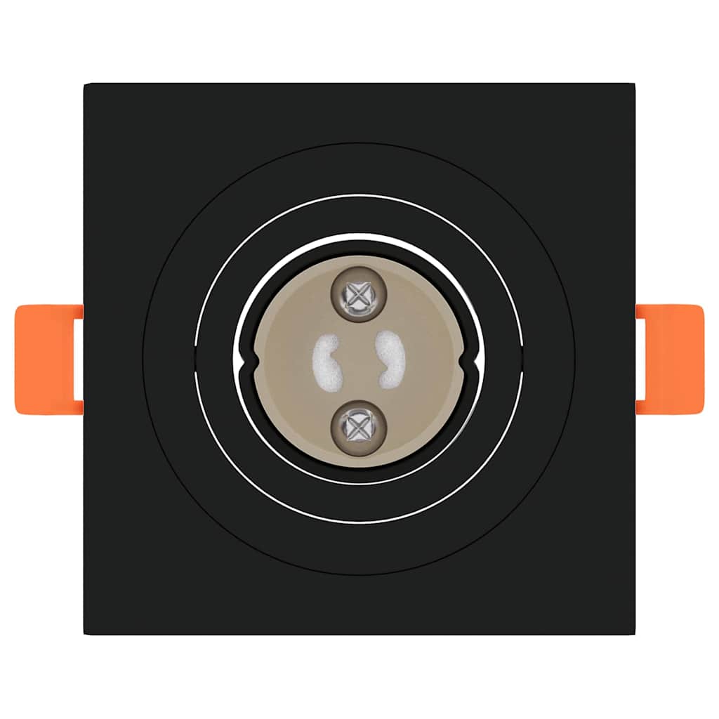 Kerlina - Spotlights med strålkastare 12 pcs Svart 9 x 9 x cm Aluminium