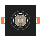 IIvaris - Spotlights med strålkastare 24 pcs Svart 9 x 9 x cm Aluminium