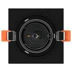 IIvaris - Spotlights med strålkastare 24 pcs Svart 9 x 9 x cm Aluminium