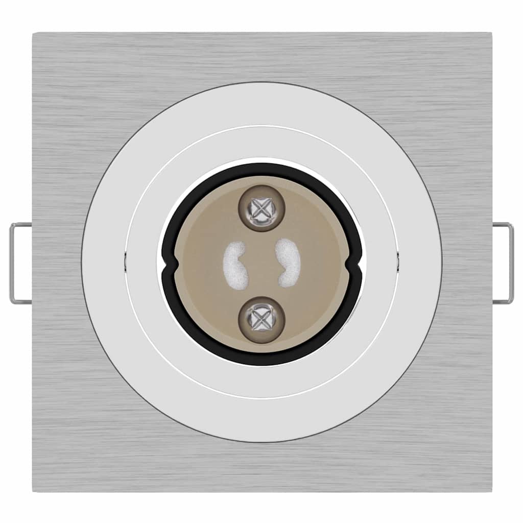 Olyssia - Spotlights med strålkastare 12 pcs Silver 9 x 9 x cm Aluminium