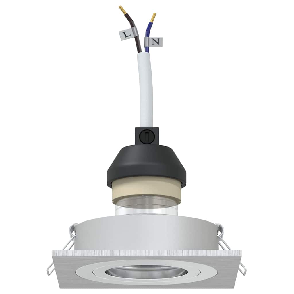 Linavox - Spotlights med strålkastare 24 pcs Silver 9 x 9 x cm Aluminium