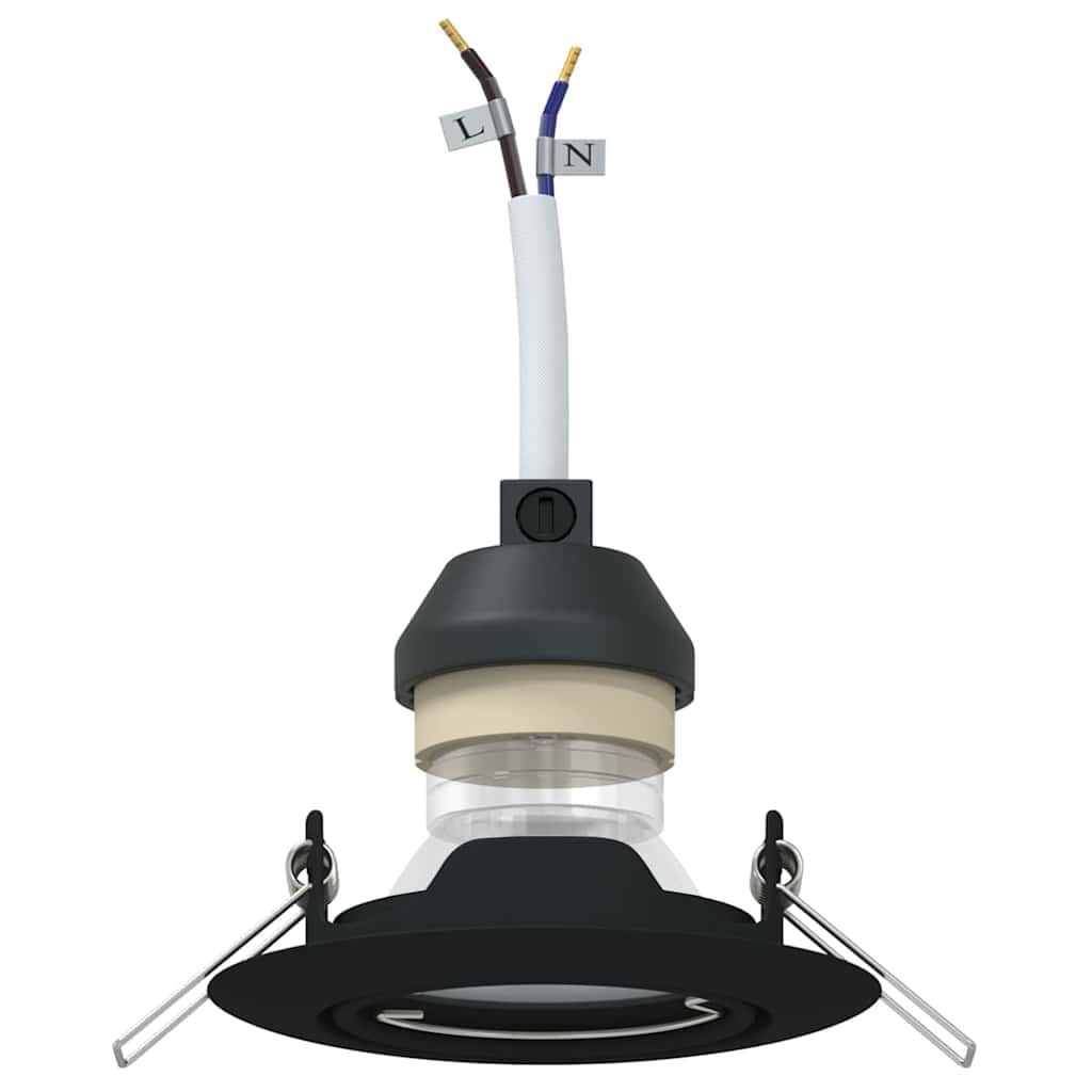 Marvilo - Spotlights med strålkastare 12 pcs Svart 9 x 9 cm Metall