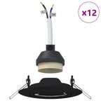 Marvilo - Spotlights med strålkastare 12 pcs Svart 9 x 9 cm Metall